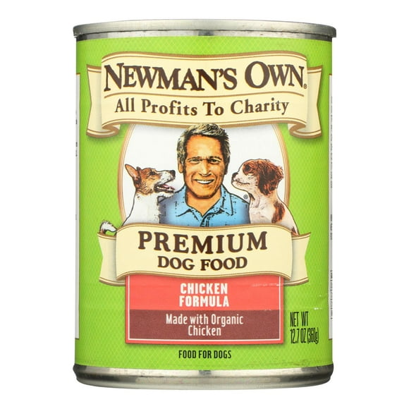 Newman's Own Canette de Nourriture pour Chiens Bio - Poulet - Boîte de 12 - 12,7 Oz.