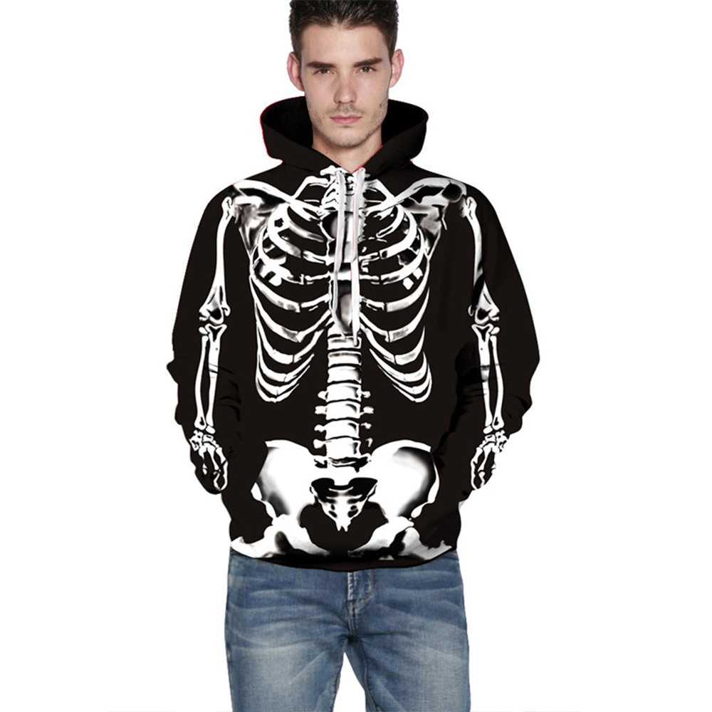 Halloween Costume Hoodie Halloween Skeleton Hoodie Adult Costume  Sweatshirst for Men or Women Great Quality Hoodie with Skeleton Design -  Walmart.com