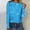 Blue, variant on zanvin Long Sleeve Sequin Print Tops for Women Casual Loose Fit Tshirts Crewneck Shirts Glitter Blouses for Party,Black,L