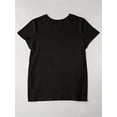 thumbnail image 2 of Camiseta con estampado de cereza y lazo para mujer, cuello redondo informal, punto de algodón, elasticidad media, opaca, lavable a máquina, manga corta para primavera y verano. Para adultos, hombres y, 2 of 5