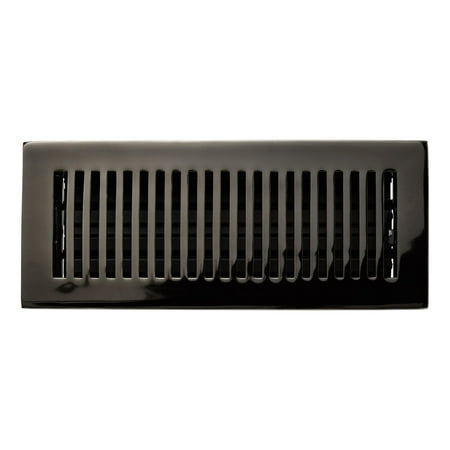 

Signature Hardware 914345-4-8 Modern Brass Floor Register - Black