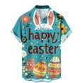 thumbnail image 2 of DDAPJ pyju Mens Hawaiian Shirt Summer Beach Tropical Vacation Print Aloha Shirt Casual Short Sleeve Button Down Shirt Mint Green XL, 2 of 5