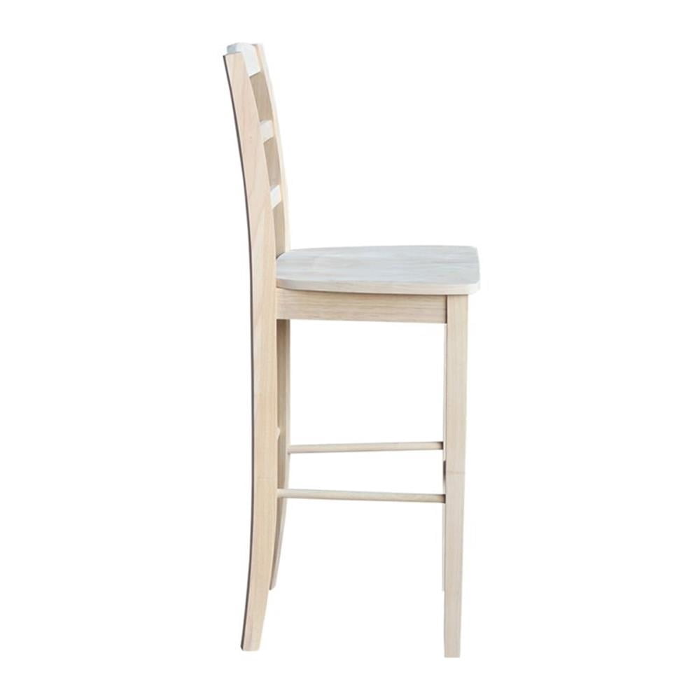 International Concepts S-403 Madrid Barheight Stool, 30", Ready To Finish