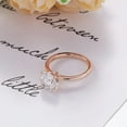 thumbnail image 3 of solitaire jewels 2.5CT Tulip Setting Round Moissanite Engagement Ring For Women, 14K Rose Gold, 3 of 10