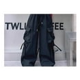 thumbnail image 5 of Girls Cargo Pants Classic Fit Baggy Pants Elastic Waist Black Cargo Pants with Pockets Outfits for Girls 6-7 Years, 5 of 6