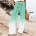 thumbnail image 2 of Bovemsi Wide Leg Pants Woman Women's And Fashionable Geometric Texture Beach Casual Travel Pants, 2 of 9