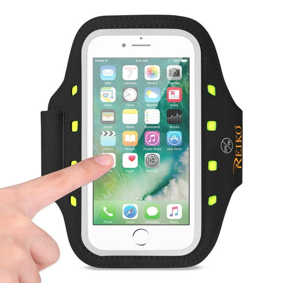 Running Sports Armband For Iphone 7/ 6/ 6s Or 5 Inches Device With Led In Black (5x5 Inches)