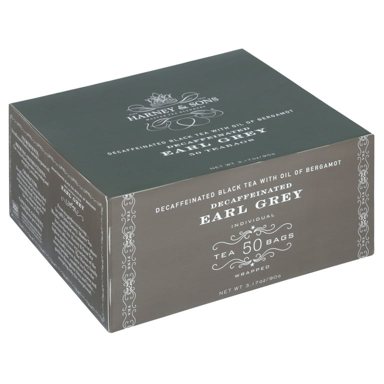 Harney & Sons, Decaf Earl Grey, Decaffeinated Black Tea with Oil