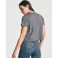 thumbnail image 3 of Real Essentials 4 Pack: Women's Cotton Short Sleeve Crop Top – Cropped Casual Crew Neck T-Shirts (Available In Plus Size), 3 of 6