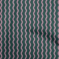 thumbnail image 1 of oneOone Cotton Poplin Teal Green Fabric Stripe Vertical Wavy Stripes Craft Projects Decor Fabric Printed By The Yard 42 Inch Wide, 1 of 4