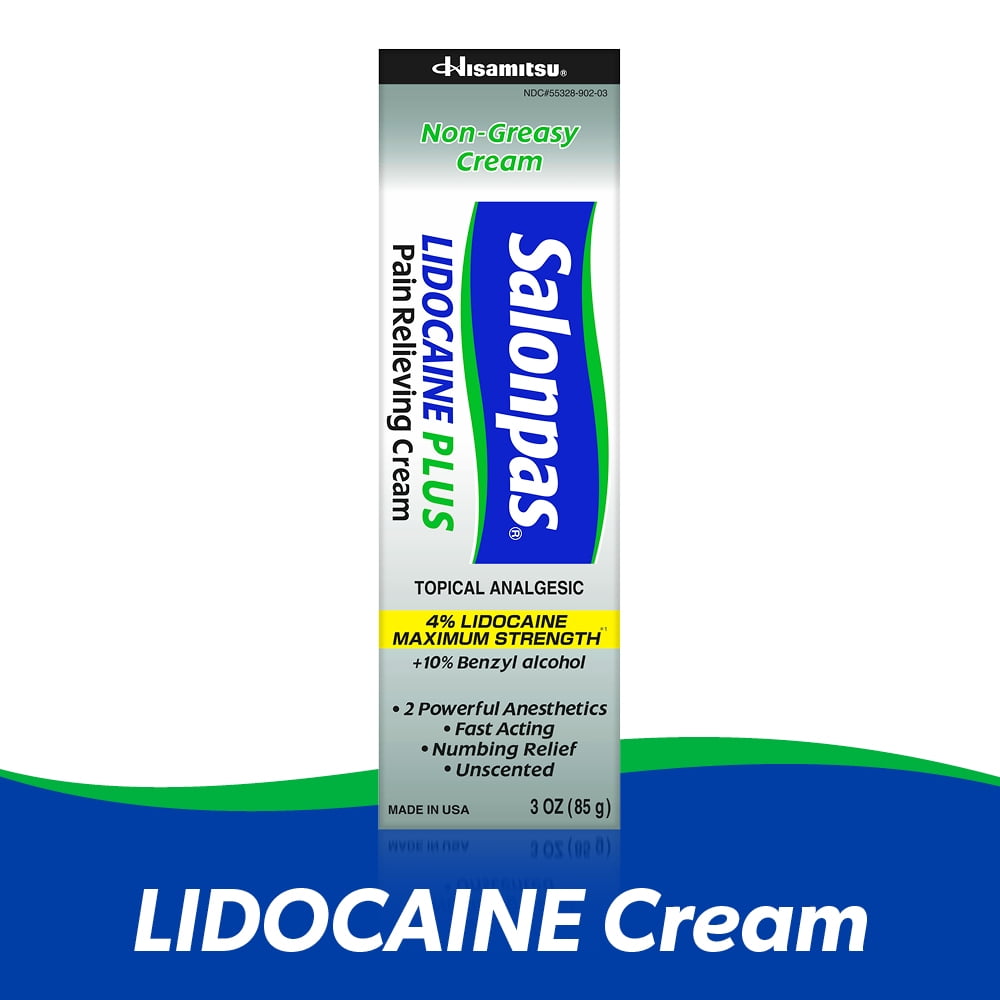 Salonpas Lidocaine Plus Pain Relieving Cream, 3 Ounce Tube Walmart