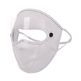 thumbnail image 3 of Helii Men Women Full Face Sun Mask with Detachable Goggles, UPF 50+ Breathable Mesh Face Shield UV Protection for Cycling Running Hiking, Anti Dust Wind Cover for Outdoor Sports Light Ashy,One Size, 3 of 4