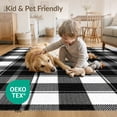 thumbnail image 4 of ODIKA 8'x10' Washable Area Rug Durable, Non-Slip Large Checkered Bold Border Doormat Layering Front Under Plaid Refined for Living Room, Sectional, Family, 4 of 7
