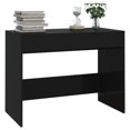 thumbnail image 2 of vidaXL Desk Black 101x50x76.5 cm Engineered Wood, 2 of 5