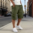 thumbnail image 2 of FhsagQ Male Cargo Short Pants for Men with Slanted Front Pockets and Backless Design for Utility Workwear Army Green Size XXL, 2 of 8