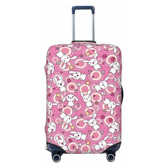Xecao Cute Rabbit print Elastic Luggage Cover, with double-sided print , is perfect for travel, business, and daily use