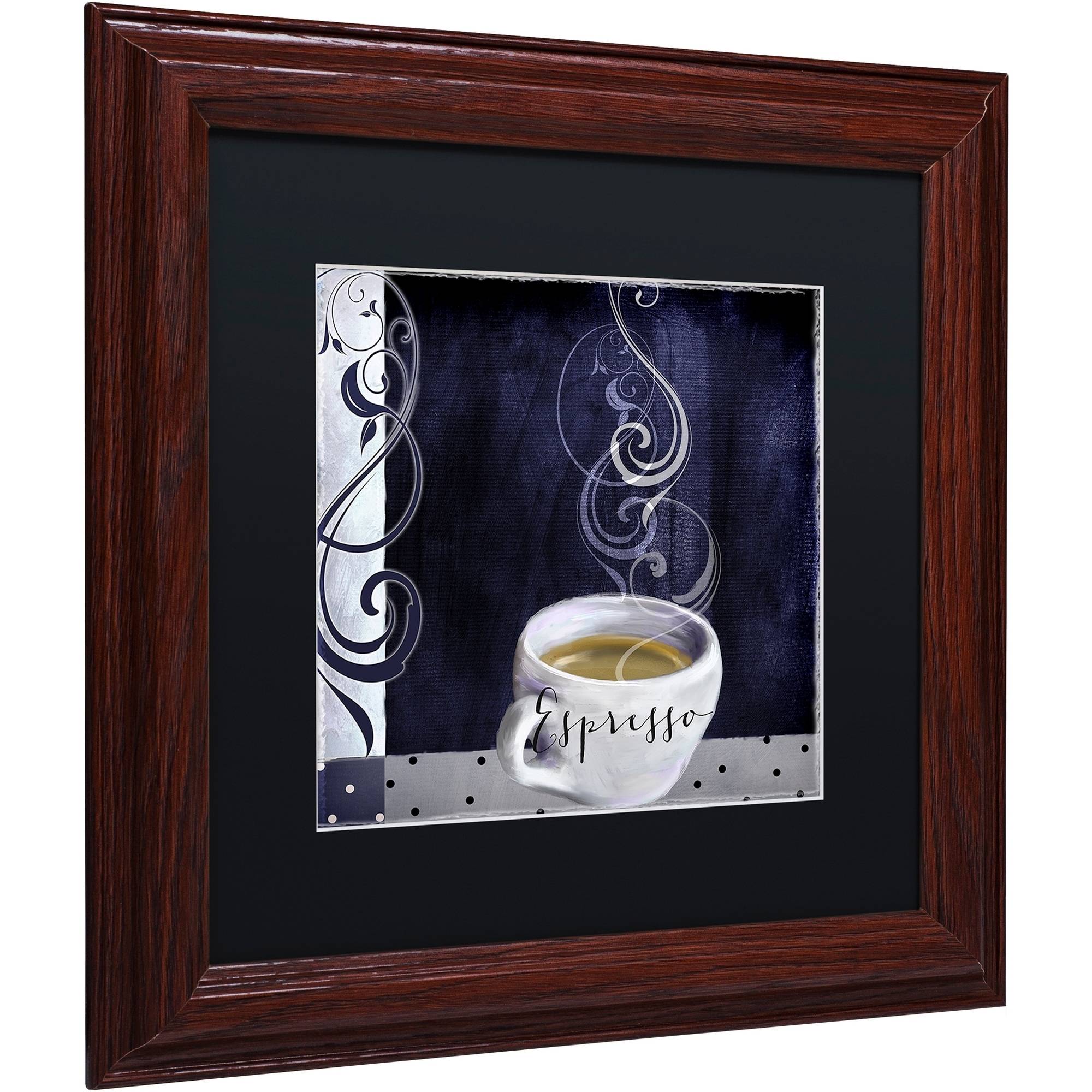 Trademark Fine Art "Cafe Blue IV" Canvas Art by Color Bakery Black Matte, Wood Frame