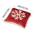 thumbnail image 3 of Christmas Chair Pads with Ties Decorative Soft Velvet Comfy Solid Seat Cushion for Dining Chairs, Office Chairs, Hardwood Floors (Red), 3 of 6