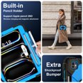 thumbnail image 3 of ELEHOLD Rugged Hybrid Case For iPad Pro 11 2024, with Built-in Kickstand 360° Rotating Handstrap Pencil Holder Crossbody Shoulder Strap Shockproof Heavy Duty Case, Black+Blue, 3 of 9