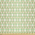 thumbnail image 2 of Ambesonne Art Deco Fabric by the Yard Upholstery, Brownish Floral Shapes, 1 Yard, Sand Brown and White, 2 of 5