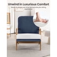 thumbnail image 4 of Mid Century Modern Accent Chairs for Living Room, 23” Wide Comfy Chair for Bedroom, Small Cozy Sherpa Reading Chairs for Adults, 108° Lounge Arm Chair Indoor with Detachable Cover, 5.5" Foam Cushion, 4 of 8