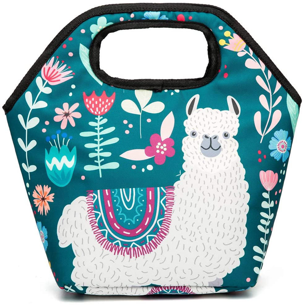 Animal Llama Alpaca Large Lunch Box for Women Men Adult Reusable Leakproof Insulated Cooler Bag for Office Work School Picnic Hiking Beach 