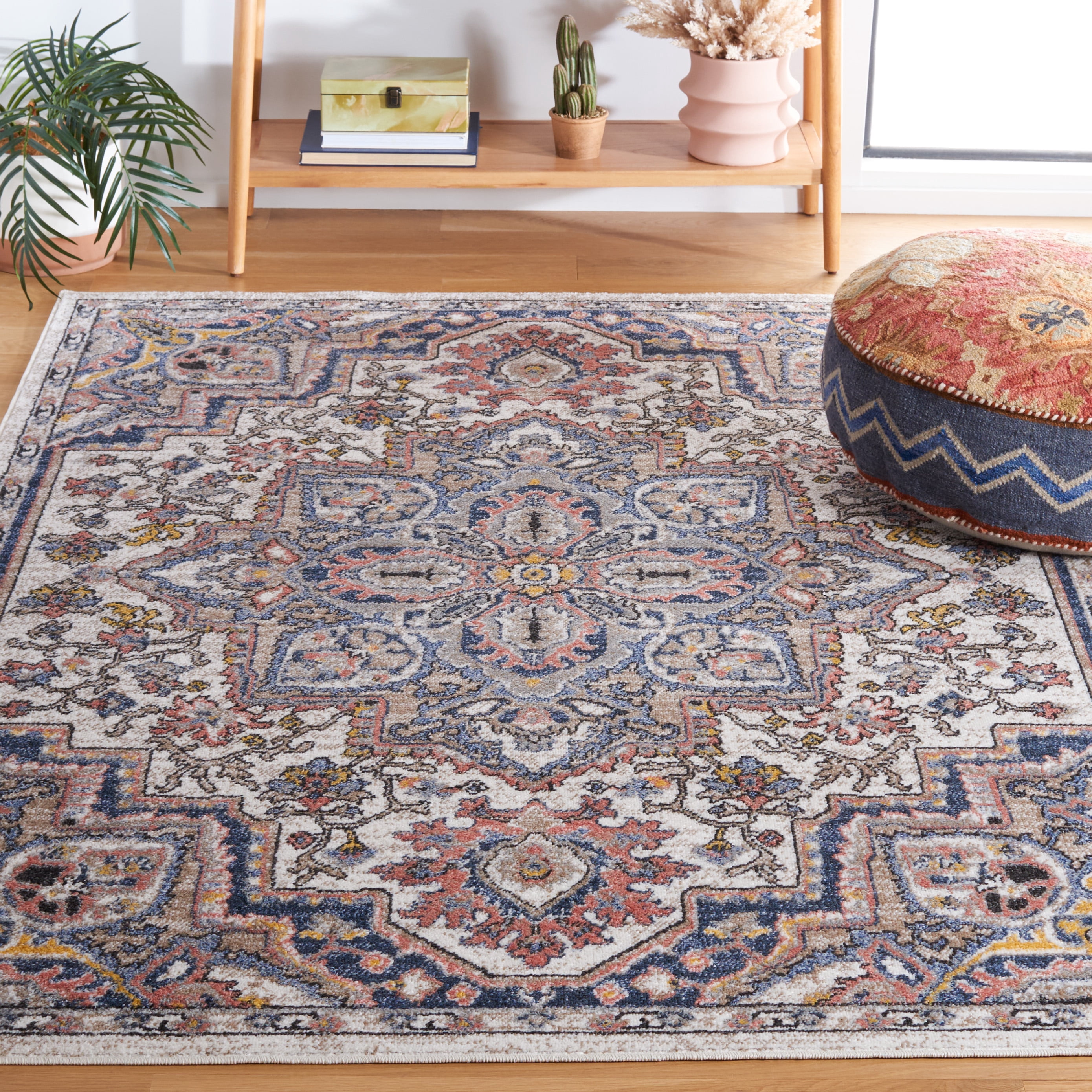 SAFAVIEH Astoria Tobin Traditional Area Rug, Ivory/Beige, 4' x 6'