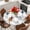 Blue, jujube, white, variant on Multicolor Diamond Round Tablecloth, Fitted Table Cover with Elastic for 36"-44" Round Tables, Modern Geometric Middle Century Table Cloth Outdoor Indoor Dinning Party Waterproof Tablecloths