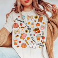 thumbnail image 4 of Pumpkins Coffee and Lesson Plans Teacher T-Shirt, Cute Fall Classroom Graphic Tee, Cozy Autumn School Shirt, Comfort Colors Gift for Teachers - Ivory, L, 4 of 4