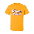 thumbnail image 2 of Wild Bobby, Jesus Vibes Inspirational/Christian Men Graphic Tee, Gold, Small, 2 of 6