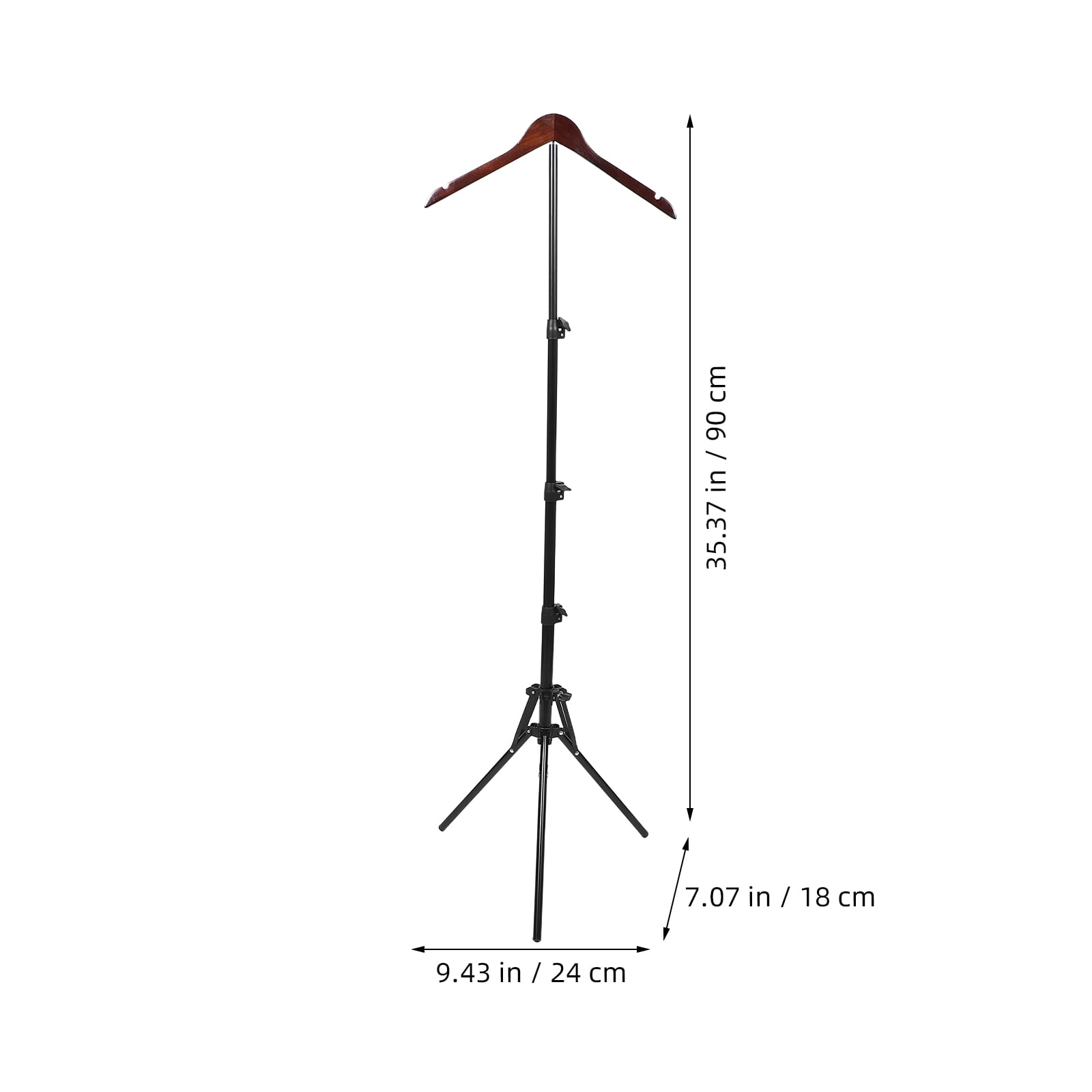 Luxshiny Adjustable Black Garment Steamer Rack for Clothes with Folding Design and Stable Support for Home Use