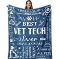 thumbnail image 1 of LHSHID Vet Tech Gifts Veterinary Gifts Vet Tech Blanket Vet Tech Week Gifts Gifts for Veterinarians Best Vet Tech Ever Gift, 1 of 7