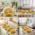 thumbnail image 4 of Area Rugs 2.7'x5', Sunflower Carpet Runner Indoor Outdoor Rugs Home Decor Aesthetic, Green Botanical Yellow Floral Summer Non Slip Mats Washable Accent Rug for Living Room Bedroom, 4 of 8