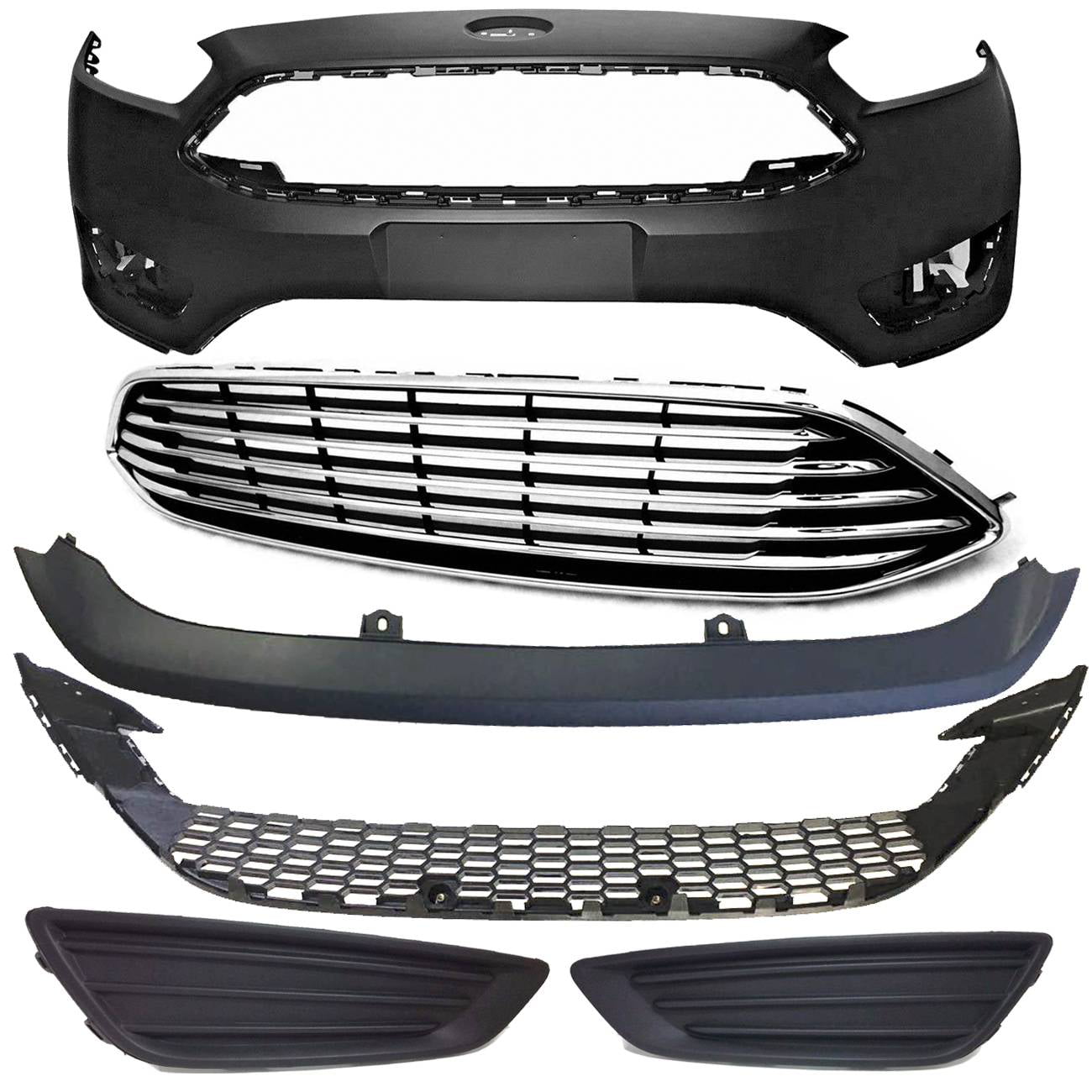 FORD FOCUS Front Bumper Grille Centre With Grey Moulding Saloon 2008