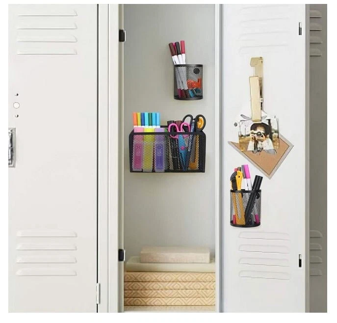 Magnetic Pencil Holder, Metal Strong Magnet Pen Cup Magnetic Marker Storage Bask