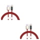 thumbnail image 2 of Seitruly Cable de datos de aleación 5A 1,2 m pantalla Digital 480Mbps tableta banco de energía carga rápida Cable de repuesto de nailon tejido Rojo 40W Tipo 1 2piezas, 2 of 5