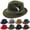 182#Brown, variant on Short Brim Fedora Hats for Men & Women Felt Dress Panama Trilby Hats with Feathers Band Dark Gray One Size