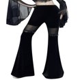 thumbnail image 1 of CNKOO Femmes Pantalons Stretch Slim Fit Long en Patchwork Transparent, 1 of 6