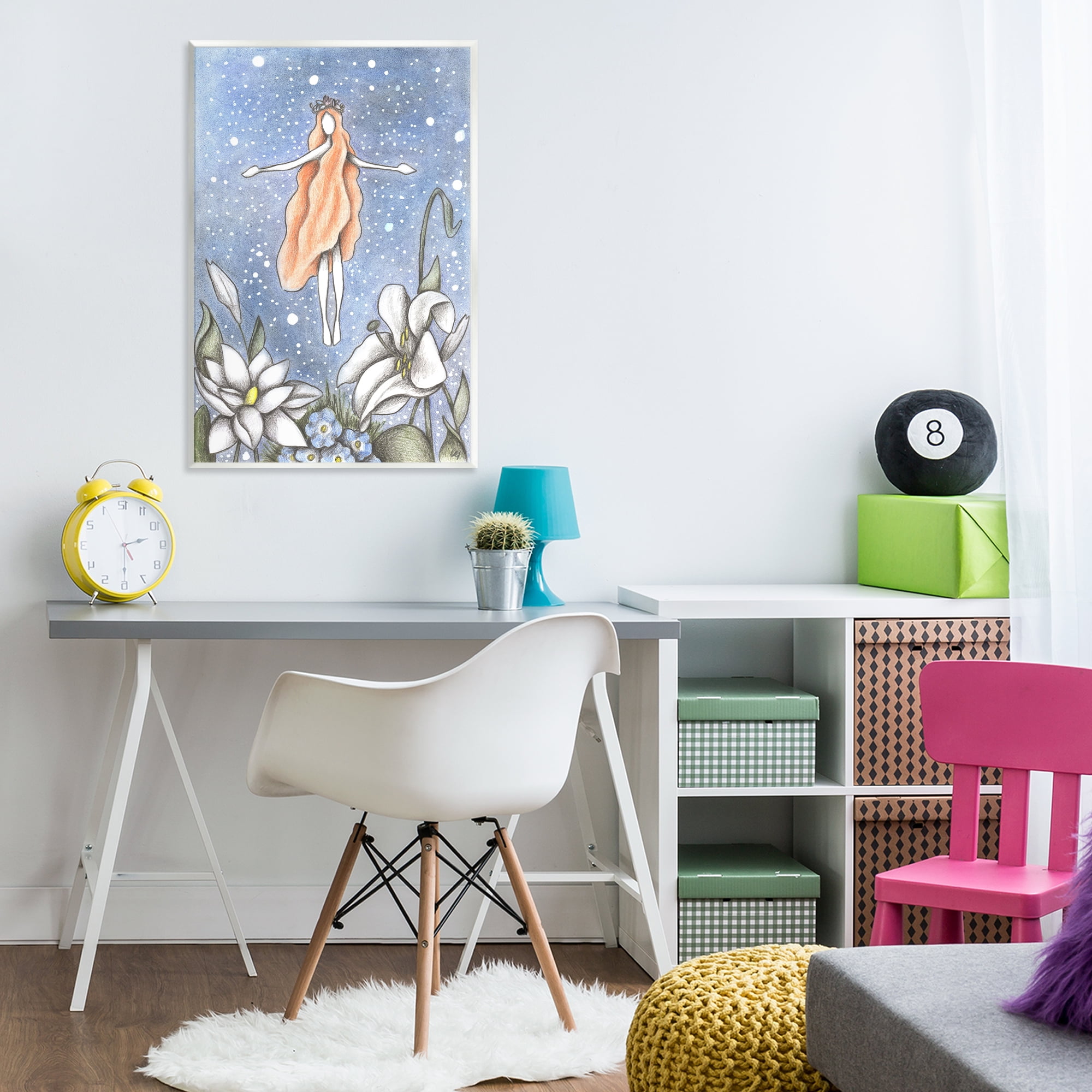 Mystical Garden Fairy Sparkle Wall Plaque Art, design by Cecilia Battaini