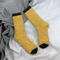 thumbnail image 5 of Picia Gold Shiny Print Athletic Socks for Men & Women – Cushioned Moisture-Wicking Crew Socks for Sports, Running, and Training, Soft & Breathable Size 5-11, 5 of 6