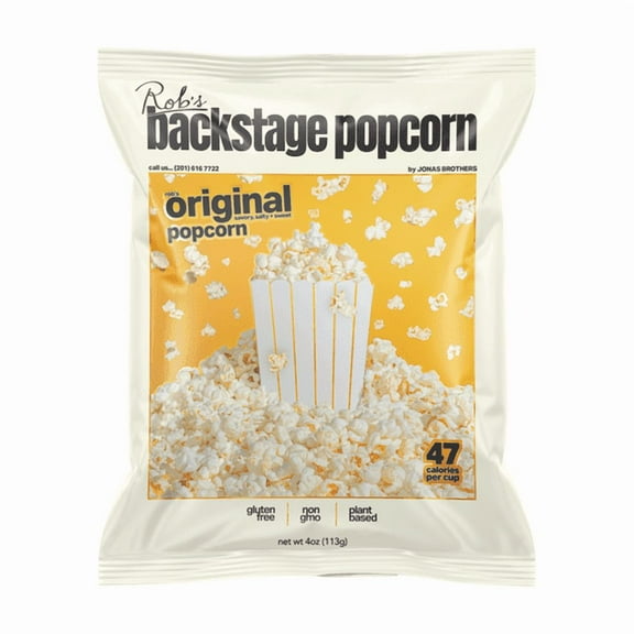 Rob's Backstage Popcorn, Gluten-Free, Original Sweet & Salty Flavor, 4 oz pack of 2