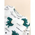 thumbnail image 5 of 18 Months Baby Boys Clothes 24 Months Boys 2PCS Outfits Set Dinosaur Print Round Neck Toddler Boys Long Sleeve Top Pants Set White, 5 of 7