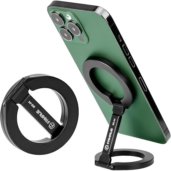 wonima11 Magnetic Ring Phone Holder for iPhone 16,Double Ring Adjustable Cell Phone Stand,Magnetic Phone Holder 360° Rotation Portable Mount for iPhone 15 14 13 12 Pro Max,Mag/Safe Case,Gym,Golf Cart