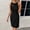 Black, variant on Blmnix Ladies' Dresses Sexy Waisted Tank Dress Cocktail-Length Green Crew Neck Sleeveless Women' s Dress,M