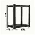 thumbnail image 2 of Metal Garage Shelving Unit, 2 - Tier Adjustable Large Storage Shelves, 1000LBS for Garage, Basement, Pantry Industrial Steel Shelving, Ideal for Tool Organization, Black, 16"W x 22"H, 2 of 12