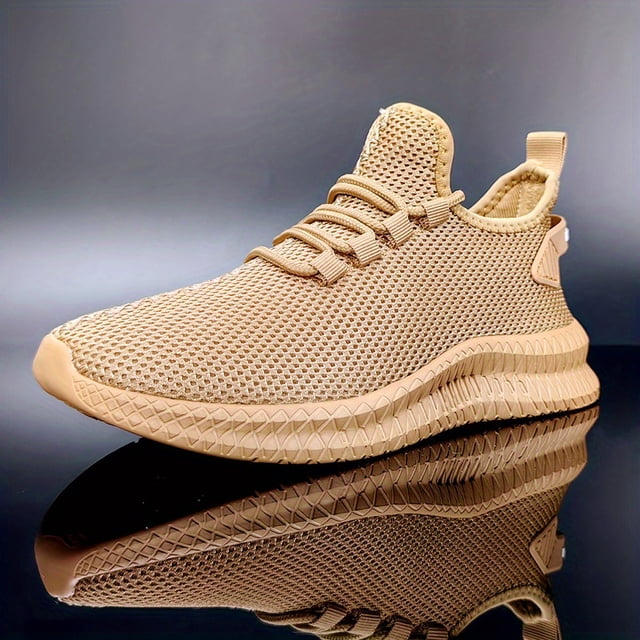 Mujeres Zapatillas De Malla Transpirable, Zapatos Casuales De Color Sólido Con Cordones Para Exteriores, Zapatos Para Correr Ligeros De Bajo Perfil