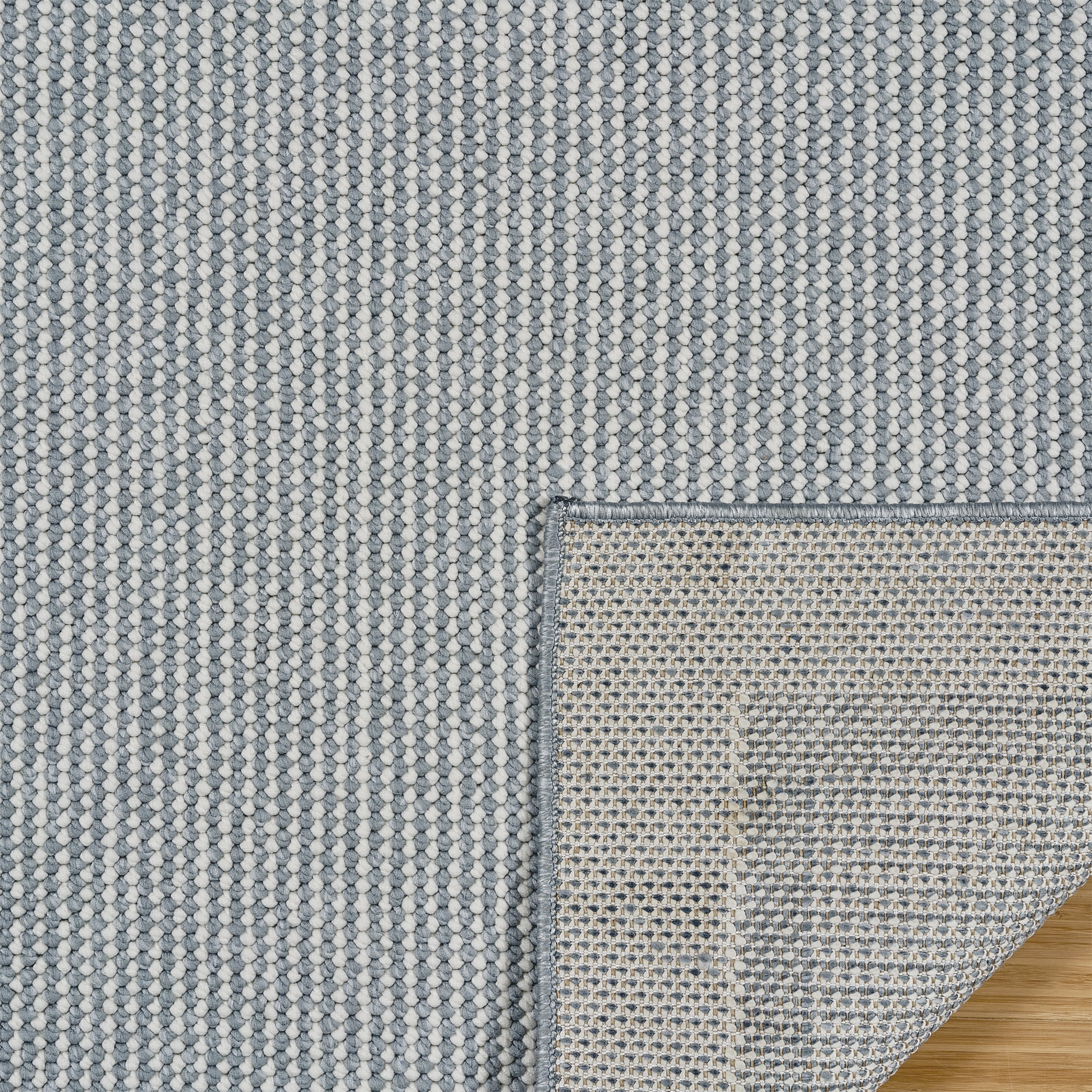 HGTV Soft Weave Mari Modern/ Contemporary Solid Color Lt Blue Area Rug, 4x6