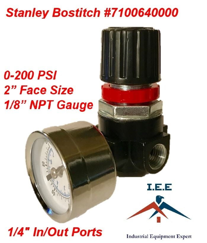 7100640000 New Stanley Bostitch Air Compressor Regulator 1/4" NPT with