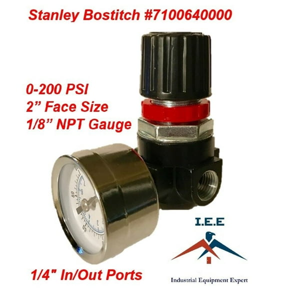 7100640000 New Stanley Bostitch Air Compressor Regulator 1/4" NPT with Gauge