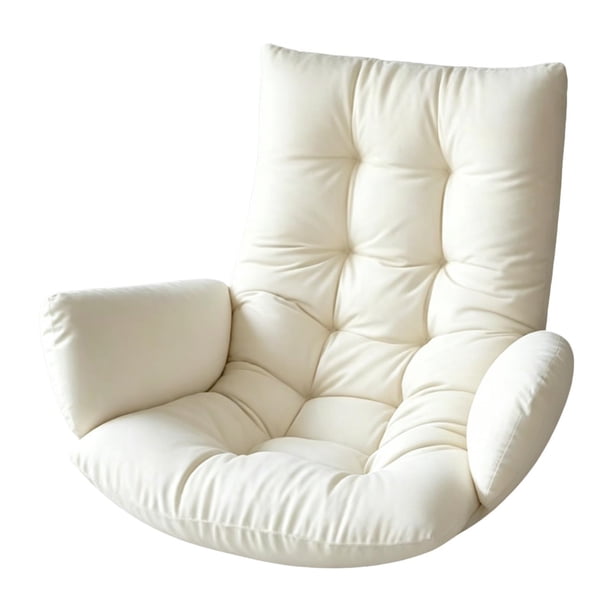 Cojín para hamaca mecedora, cojín para columpio de jardín, cojín para silla huevo, cojín para sala de estar Blanco beige